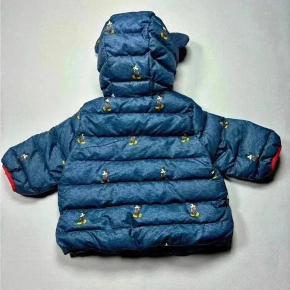 Baby Gap Mickey Mouse Down Coat c Disney 0-6 Months - Picture 10 of 10